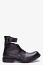 JUUN.J Black Leather Kiroic Edition Cut-out Boots 