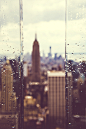 Manhattan in the rain by Lina Aiduke