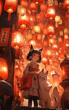 新年街上3d卡通人物素材