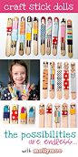 Popsicle Stick Dolls for American Girl party - make one to match their AG dolls.  Maybe even have a game where you put all the sticks in a hat and pick one....