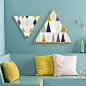 几何之趣 北欧风格图案创意三角形客厅装饰画异形抽象挂画壁画-tmall.com天猫