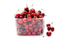 Royalty-free Image: red cherries in plastic container