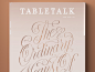 TableTalk杂志品牌设计插图刻字徽标杂志封面类型排版矢量