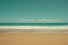 沙滩海浪自然风景壁纸