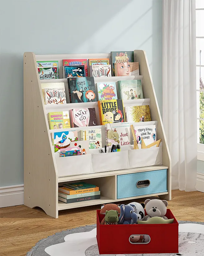 SEIRIONE Sturdy Kids Bookshelf, Book Shelf for Kids Room with Tear ...