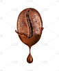 咖啡豆,热可可,白色背景,分离着色,液体,垂直画幅,烤咖啡豆,褐色,芳香的,无人
