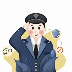 警察卡通插画图片下载