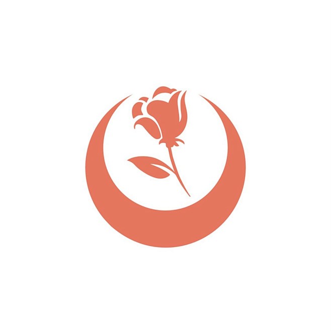 玫瑰花logo标志设计
