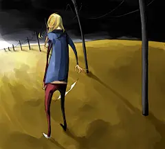 DIIIZ  的插画 有荒野有黑云有电线杆