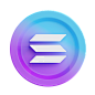Solana sol cryptocurrency 3D Illustration
