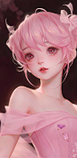 动漫 5760x11744 动漫 动漫女孩 粉红头发 紫色眼睛 垂直萝莉