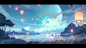 An_illustration_of_a_lantern_seen_on_grass_and_river_colorf_ecee07b0-d28b-4bc4-ad99-30d919ccb35a.png (1456×816)