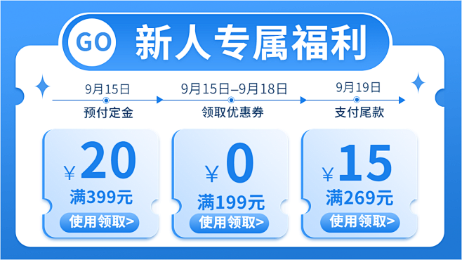 电商通用新人福利海报banner