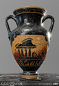 Kratos Amphora, Cliff Schonewill : Utilizing a proxy mesh I had made for an Amphora prop and an illustration made for this purpose by Luke Berliner I was able to make this fairly quickly.
