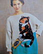 Melinda Coss 1988年出版的以猫为主题的编织图案的书《猫的编织》

想要拥有一件！ ​​​​