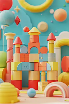 国产积木搭建类儿童玩具