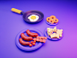 food1 3d 3d food 3d illustration 3d render 3dart 3ddelicious food blender breakfast breakfast concept cheese delicious food design food fried eggs georgia graphic design illustration render sausage tbilisi