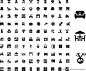 黑白简笔画休闲家具图标