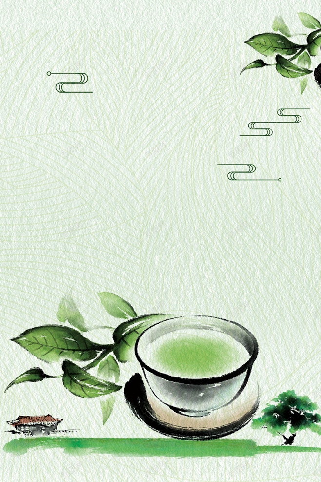 中国风传统茶文化海报背景 茶餐厅 茶馆海报 装饰画 采茶 背景 设计图片 免费下载 页面网页 平面电商 创意素材