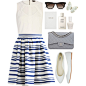 A fashion look from June 2014 featuring crop top, white skirt and pointed-toe flats. Browse and shop related looks.