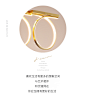 餐厅吊灯北欧现代轻奢简约风格几何环形餐吊灯创意个性鱼线LED灯-tmall.com天猫