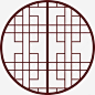 中式的公园园林窗子免抠png素材_新图网ixintu.com