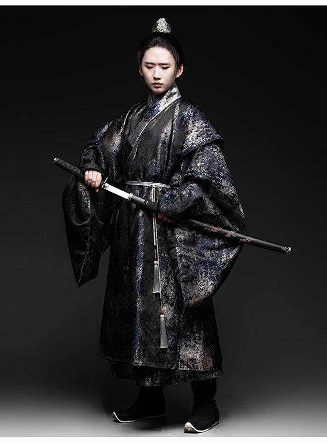 靓朵韵君长诀明制汉服男正版原创道袍褡护直裰黑化系中国风织金冬-tmall.com天猫图片_服饰图片素材-花瓣网