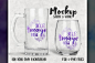 酒杯啤酒杯标签玻璃杯包装标志展示效果图VI智能图层PS样机素材 Wine Glass and Beer Stein Mockup - 南岸设计网 nananps.com