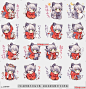 line贴图表情包小红狼女郎|LITTLE RED WOLF GIRL 这是一个小红狼女孩|This is a little red wolf girls sticker.@飞天胖虎