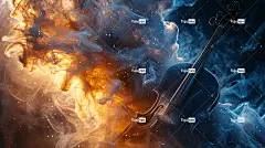 Ai产生的 小提琴 仪器 星云 神奇 古典 字符串 中提琴 弓