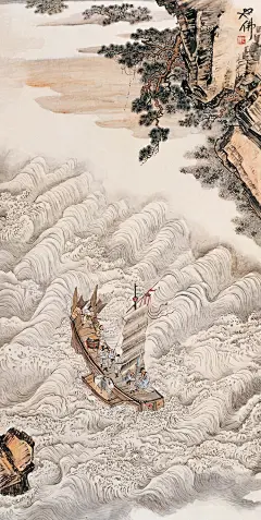胡也佛山水画作品欣赏