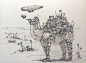 动物之城06，Longque Chen：这是两个动物之城的标记图，霸王龙和骆驼。最后一个是蒸汽朋克风格的毛毛虫机器。