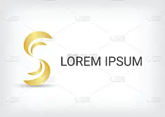 Premium letter s图标曲线风格设计模板