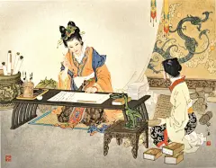 著名国画家、连环画家——项维仁和他的工笔重彩仕女画