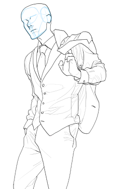 chloe°采集到人体服装线稿