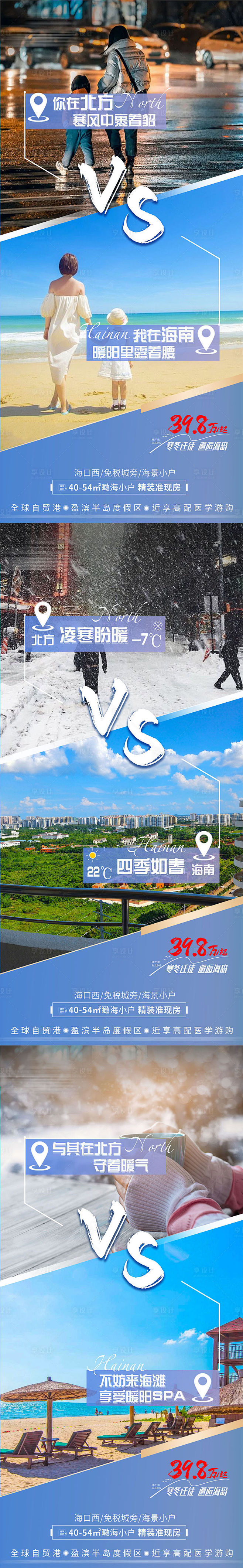 地产气候vs对比海报源文件