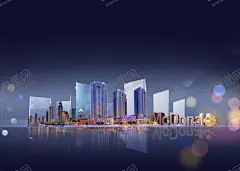 户外商业地产主画面 【酷图网】蓝色主画面,璀璨,炫酷,精美海报,商业综合体,写字楼,商业街,商铺,招商,商业地产,广告设计