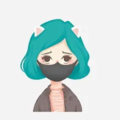 戴口罩的卡通人头 - 斗图表情包合集 - 与 戴