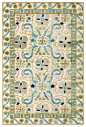 Feizy Saphir Cabo Rug, Cream, Aqua, 2'6"x8' transitional-hall-and-stair-runners