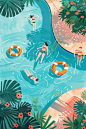 debule_In_the_cool_summer_Some_people_swim_in_the_swimming_pool_4b66db05-61ce-4d0e-9ee2-f99cde0217cc