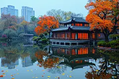 公园秋天自然美景