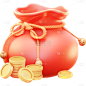 促销系列23D立体金币福袋组合元素金币