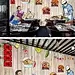 手绘时尚木板烤肉拌饭烧烤火锅店工装背景墙