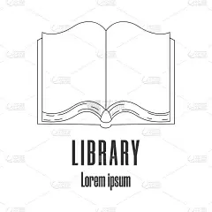 一本书的线条样式图标。图书馆,书店的标志。干净和现代矢量插图。