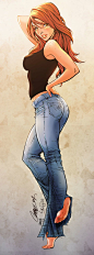 mary jane watson by j. scott campbell, colours by kcspaghetti.deviantart.com on @deviantART