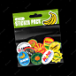Premium Vector | Fruit sticker pack Packaging with fruits stickers Peeled Paper Stickers