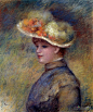 《戴帽子的年轻女子》皮耶尔·奥古斯特·雷诺阿(Pierre-Auguste Renoir)