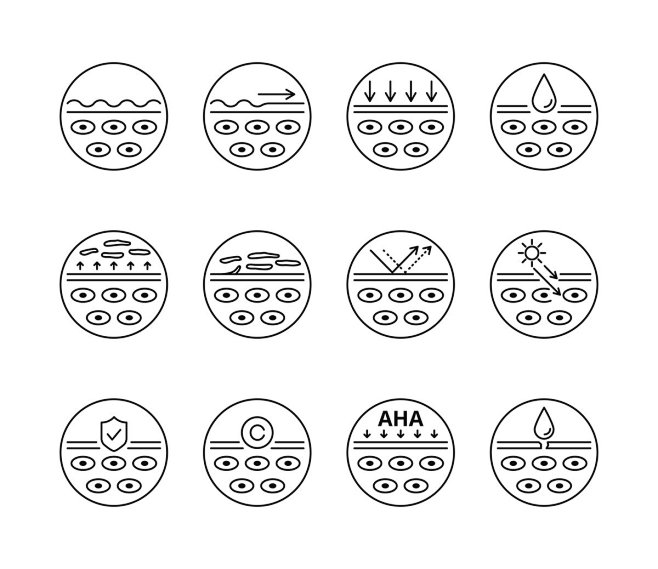 护肤图标 矢量图 (1)