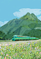 Please 2012-2014 : Japan Railway KyushuJR九州 Please #水彩#
