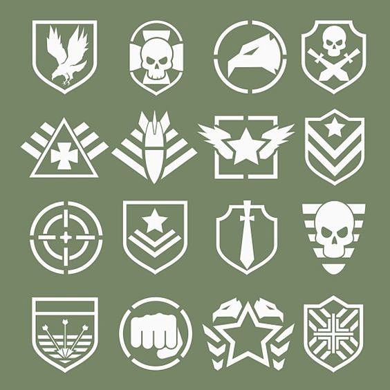 Military logos of sp...